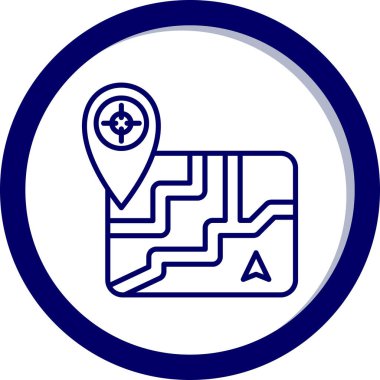 harita pin ikonu vektör illüstrasyonu