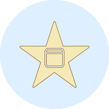 yıldız vektör simgesi modern illüstrasyon