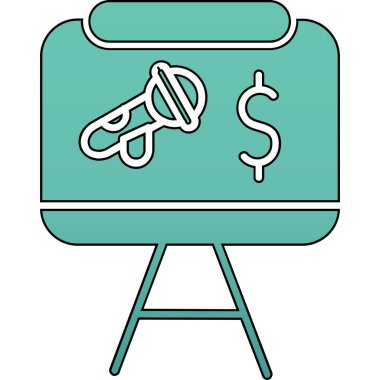 Para için. Web simgesi basit illüstrasyon