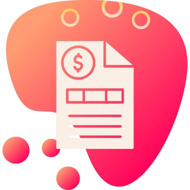 işletme finans para simgesi düz stil