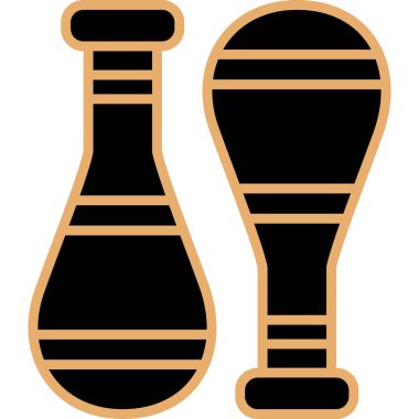 Bowling pin ikonu. Basit vektör illüstrasyonu