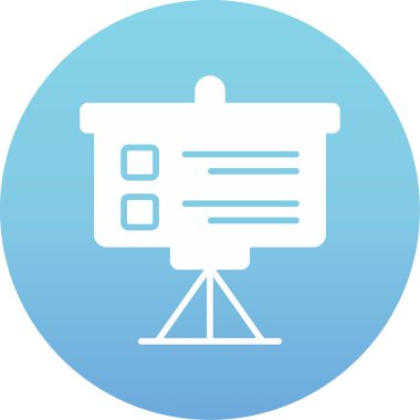 sunum tahtası düz vektör simgesi