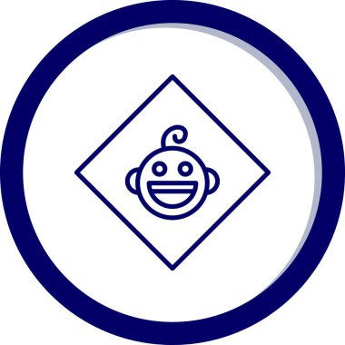 Maymun. Web simgesi basit tasarım