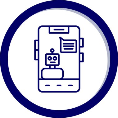 robot. Web simgesi basit illüstrasyon