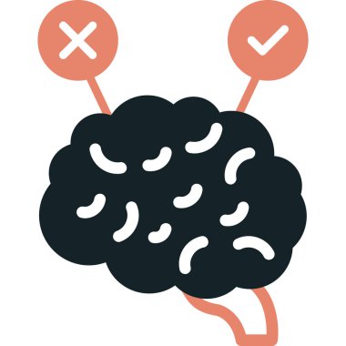 Beyin. Web simgesi basit illüstrasyon