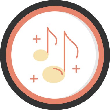Müzik. Web simgesi basit illüstrasyon