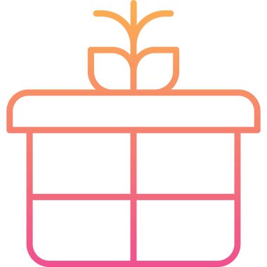 Bir hediye kutusunun vektör illüstrasyonu