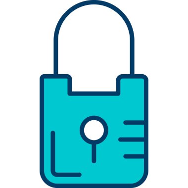 Kolayca düzenleyebilen asma kilit vektör simgesi