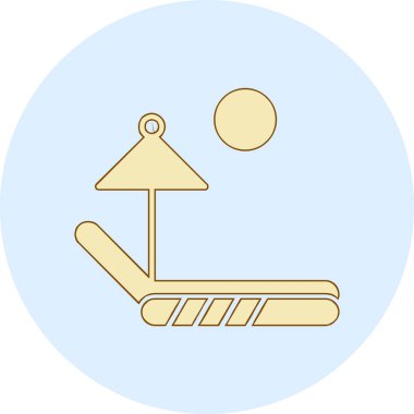 İnce çizgi şeklinde sallanmanın simgesi. Basit vektör illüstrasyonu.