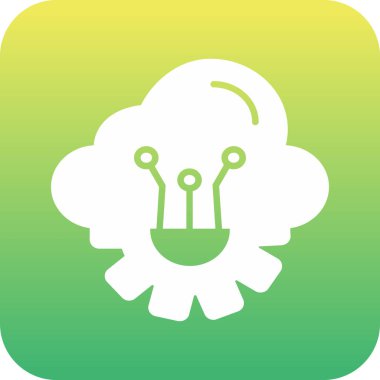 Bir çiçek simgesinin vektör illüstrasyonu