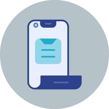 Mesajlı akıllı telefon, harf illüstrasyonu, vektör, 10 Pound