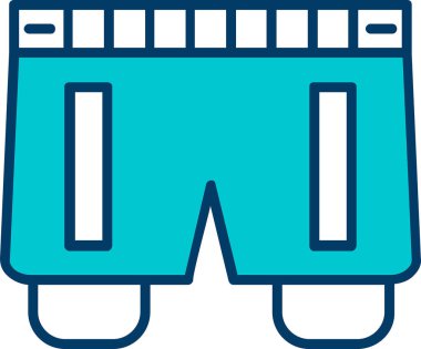 Giysi moda pantolon simgesi - taslak biçimi