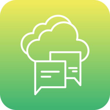 Bulut hesaplama simgesi vektör illüstrasyonu