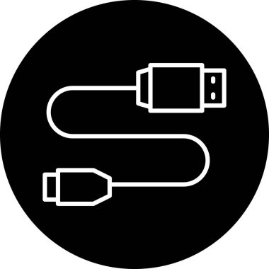 usb simge vektör illüstrasyonu