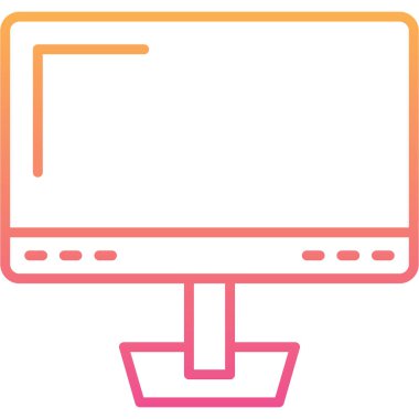 Bilgisayar. Web simgesi basit illüstrasyon