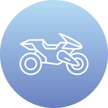 motosiklet simgesi vektör illüstrasyonu