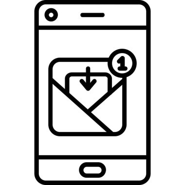 akıllı telefon e- posta ileti simgesi