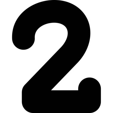 2 numara siyah ve beyaz.