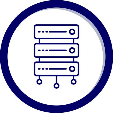 Sunucu. Web simgesi basit illüstrasyon