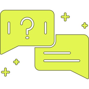 soru işareti ve konuşma baloncukları ile komik biçim çizimi