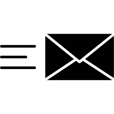 e-posta vektörü ince satır simgesi