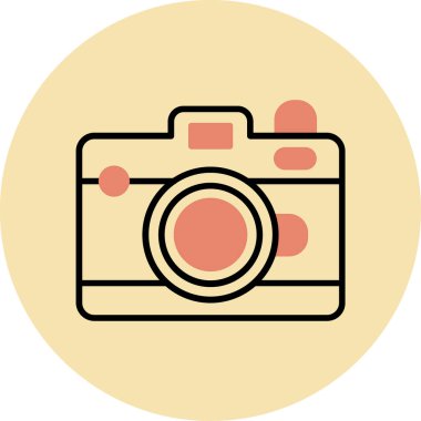 Kamera. Web simgesi basit illüstrasyon