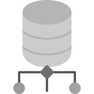 veritabanı vektör düz simgesi