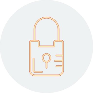 Kilit. Web simgesi basit illüstrasyon