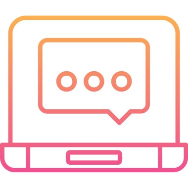 Dizüstü bilgisayar simgesi vektör çizimi