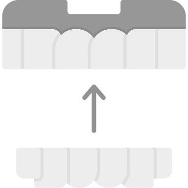 Moda tarzında izole edilmiş diş simgesi