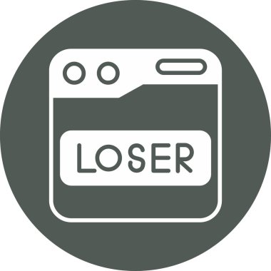 kötü vektör çizgisi çemberi simgesi