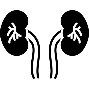 Böbrek. Web simgesi basit illüstrasyon