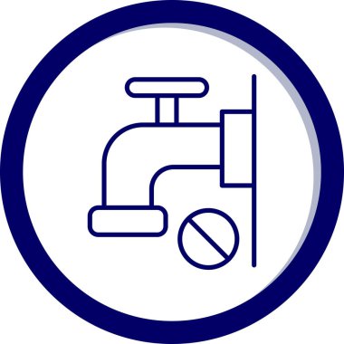 duş sıhhi tesisat vektör simgesi dış hat biçiminde