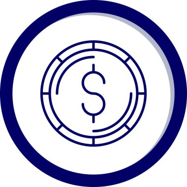 Para için. Web simgesi basit illüstrasyon