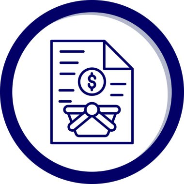 Para için. Web simgesi basit illüstrasyon