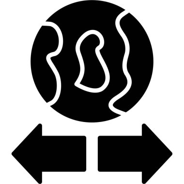 Siyah bir simgenin vektör illüstrasyonu