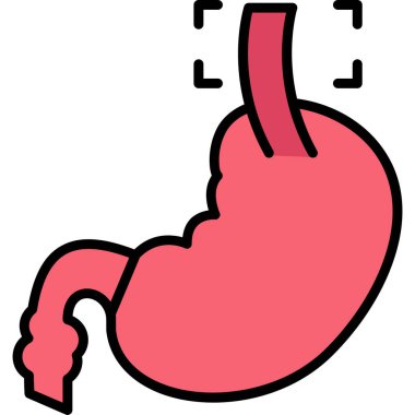 Mide ikonu. özet vektör illüstrasyonu