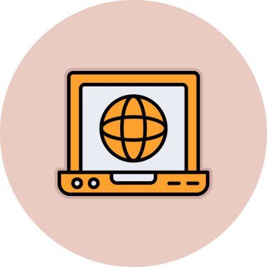 bilgisayar simgesi modern vektör illüstrasyonu