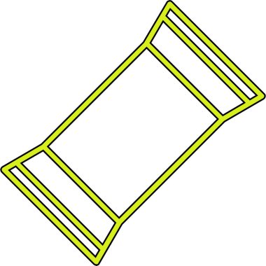 İrlanda düz simgesi bayrağı, vektör illüstrasyonu