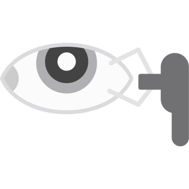 Göz ve kapı ikonu. vektör illüstrasyonu