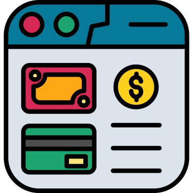 Banka kartı para simgesi - taslak biçimi