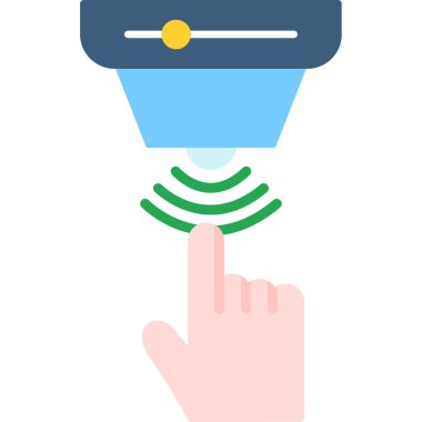 Kablosuz. Web simgesi basit illüstrasyon