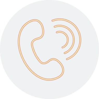 Kulak ikonu, vektör illüstrasyonu. düz tasarım biçimi