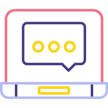 Konuş. Web simgesi basit illüstrasyon