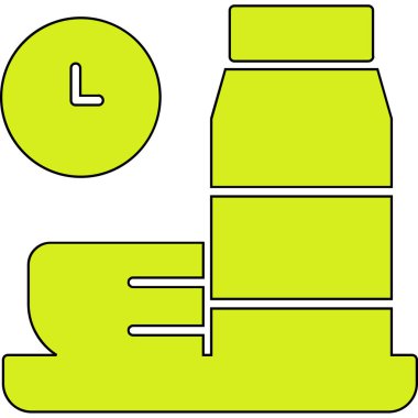 Modern saat simgesinin vektör illüstrasyonu