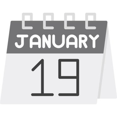 Takvim simgesi tasarımı, vektör illüstrasyonu