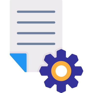 Belge. Web simgesi basit illüstrasyon