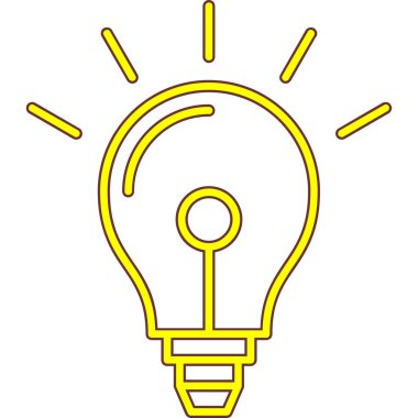 yaratıcı fikir ampul simgesi