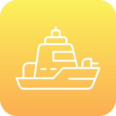 gemi simgesi dijital sarı