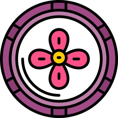 Çiçek. Web simgesi basit illüstrasyon